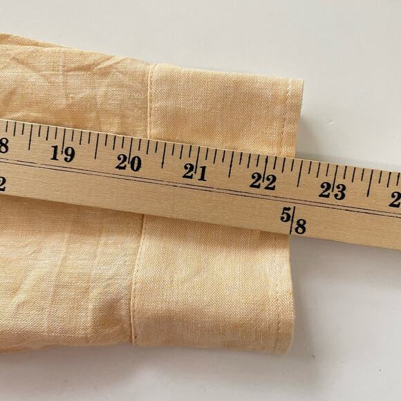 Karl Lagerfeld Linen Blend Button Down Shirt Womens S Roll Tab Peach Resort - Picture 14 of 14